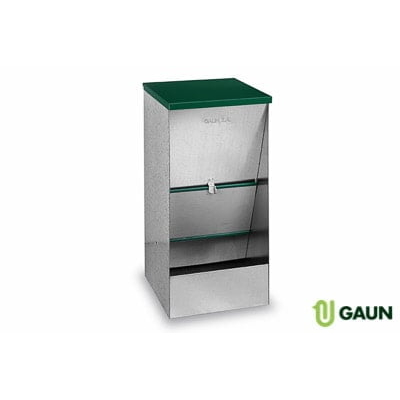 Comedero para perros fabricado en chapa galvanizada.