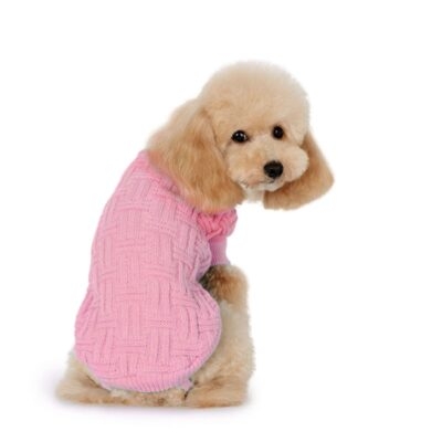 Jersey de punto con trama rosa 50 cm