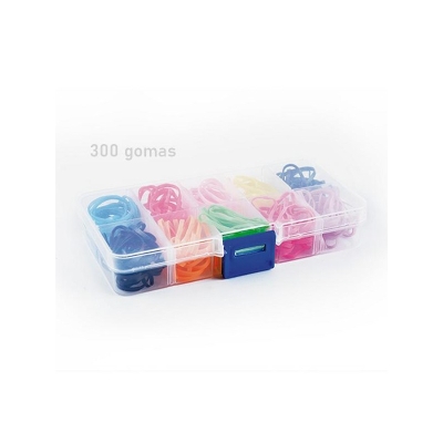 Gomas elasticas colores mini 300 unds