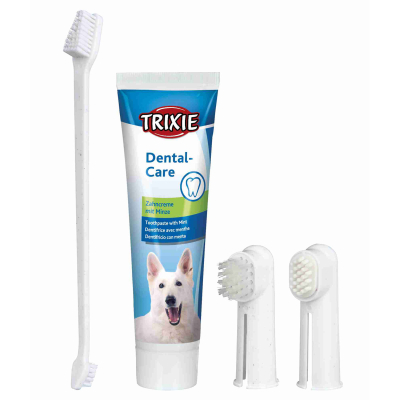 Set higiene dental, Pasta y cepillos dedos