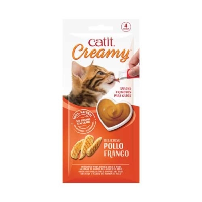 Catit Creamy Snack Liquido Pollo 4x10g