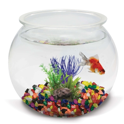 Pecera plastica redonda 21cm 4lts
