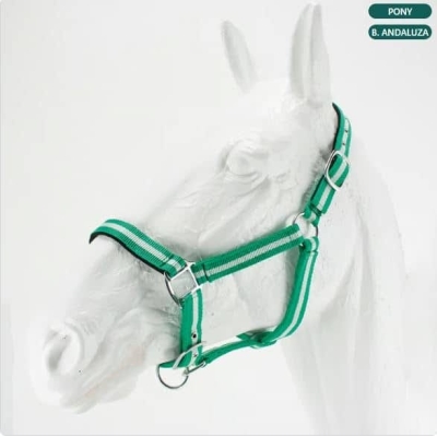DM CABEZADA NYLON TRIPLE KAMELL REFUERZO PONY BANDERA ANDALUZA