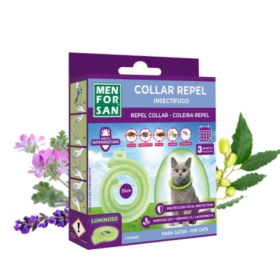 MENFORSAN COLLAR LUMINISCENTE ANTIINSECTOS 3 ACT GATOS 1UD