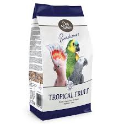 Birdelicious Frutas Tropicales 750gr – mezcla de frutas naturales para aves exóticas