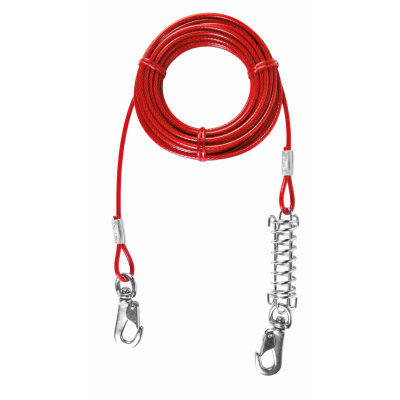 TRIXIE Cable plastificado con muelle 5 m.rojo