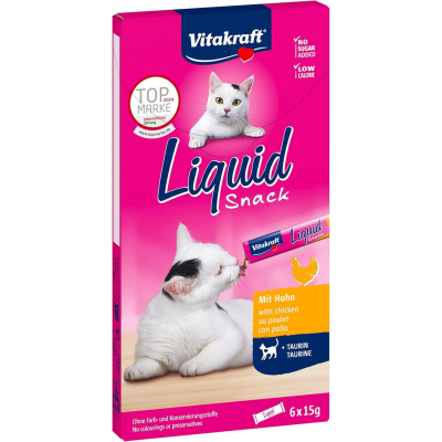 vitakraft liquid snack pollo taurina gatos snack liquido gatos