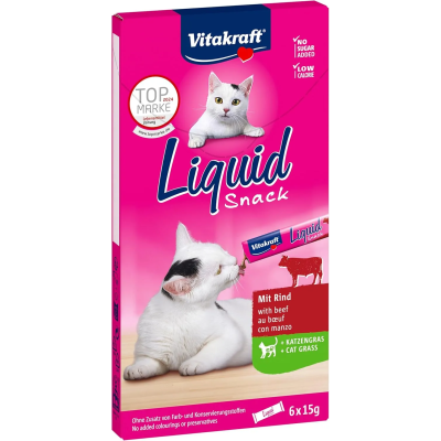 vitakraft cat liquid snack ternera con inulina snack liquido gatos