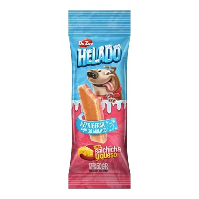 Dr. Zoo Helado Salchicha y Queso snack perro tipo helado
