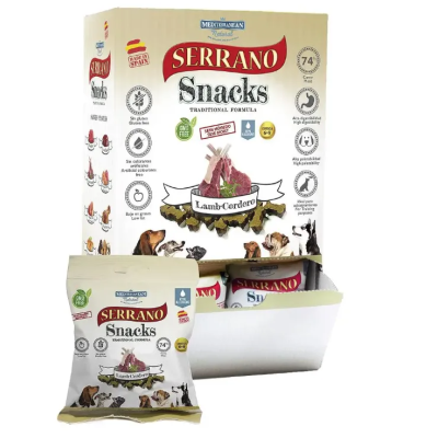 MEDITERRANEAN SERRANO Snacks Cordero 85gr snack para perros
