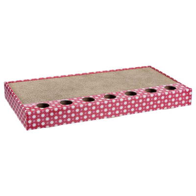 TRIXIE Carton rascador con juguetes 48x25cm Ros