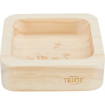 TRIXIE Tazón de madera, 190 ml/11 × 11 cm
