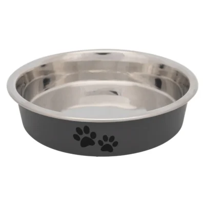 TRIXIE Comedero Gato Nariz Corta, Acero Inox 0.25l 13cm