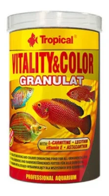 TROPICAL Vitality color granulat alimento granulado para peces ornamentales EAN 5900469604441